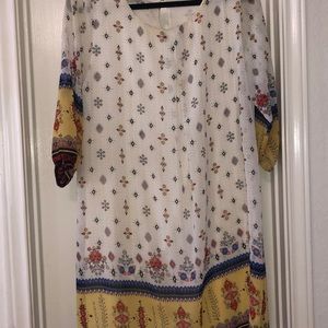 Women’s Italian Dress White and patterned